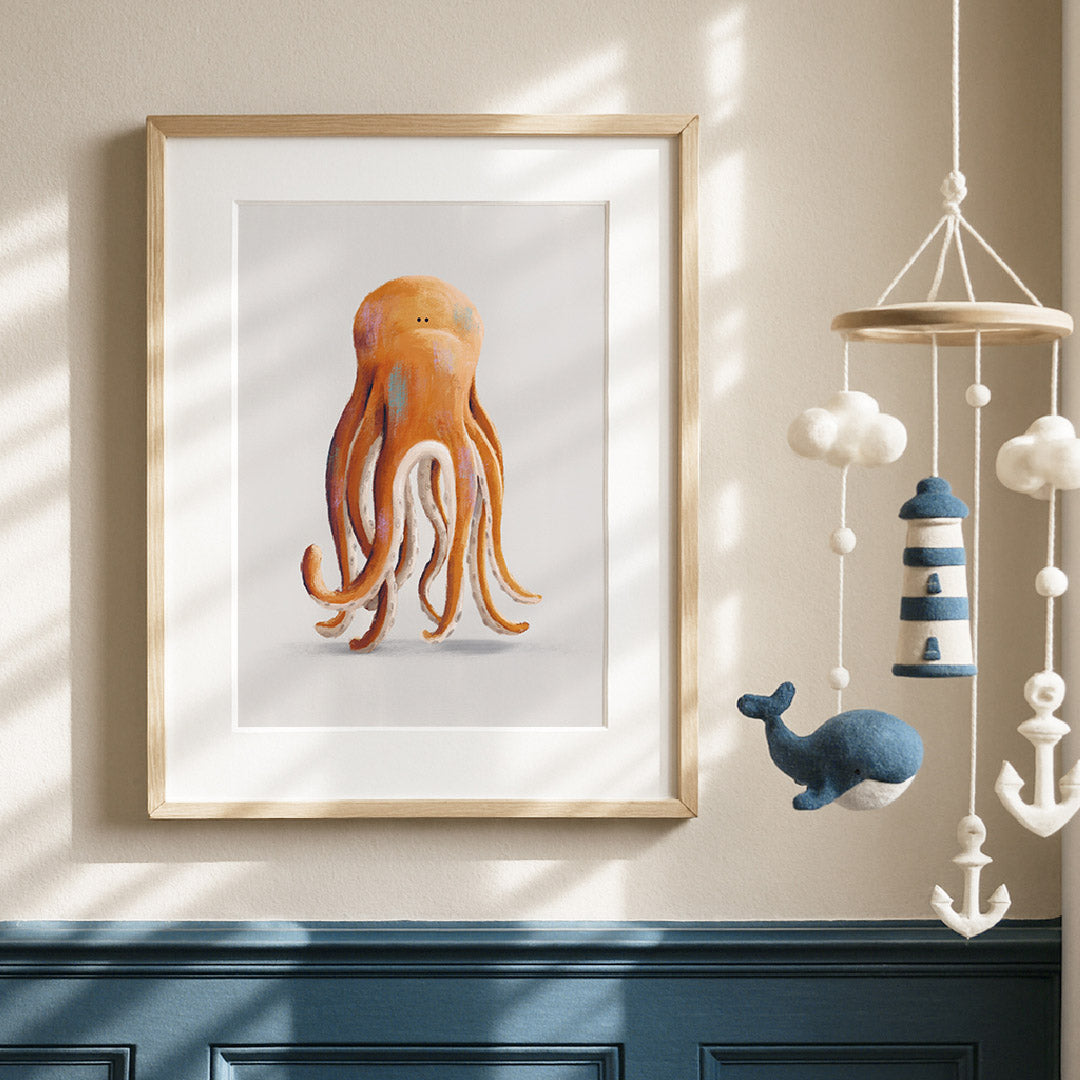 Octopus Sea-life Nursery Print