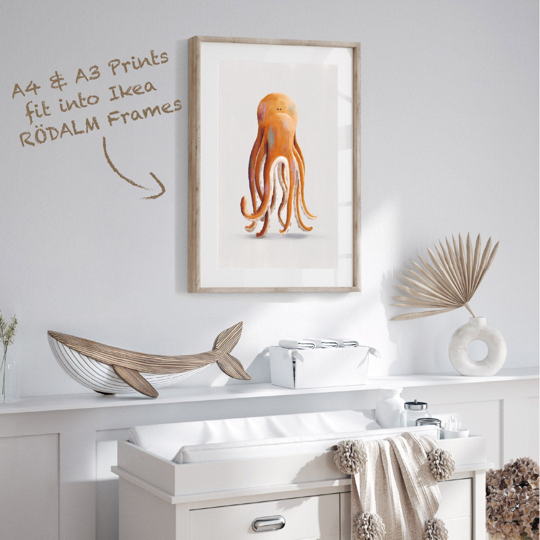 Octopus Sea-life Nursery Print