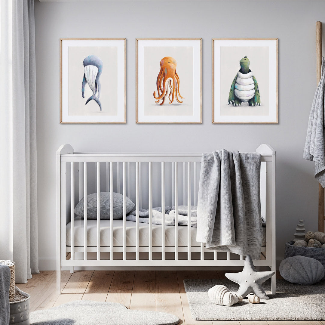 Under the Sea Nursery Prints Set of 3