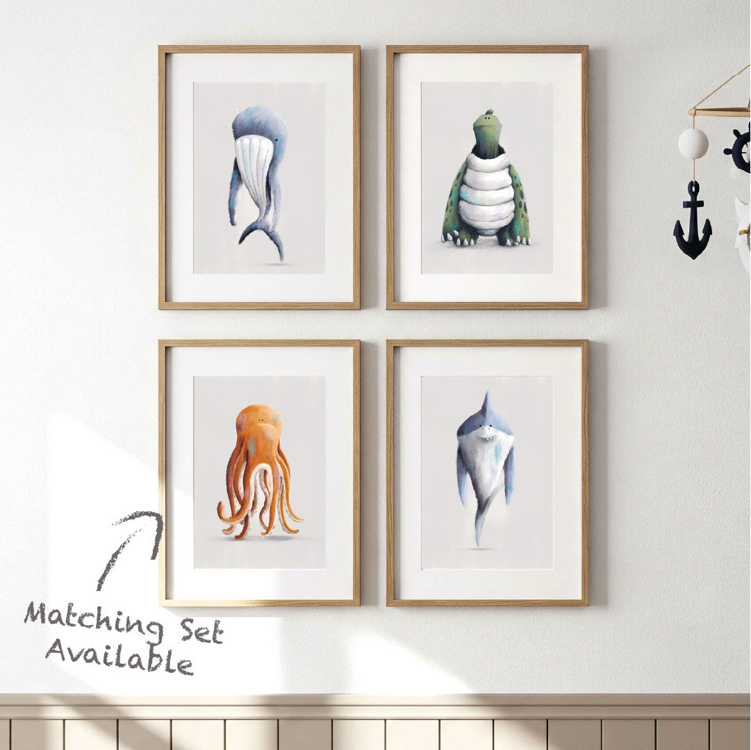 Shark Sea-life Nursery Print