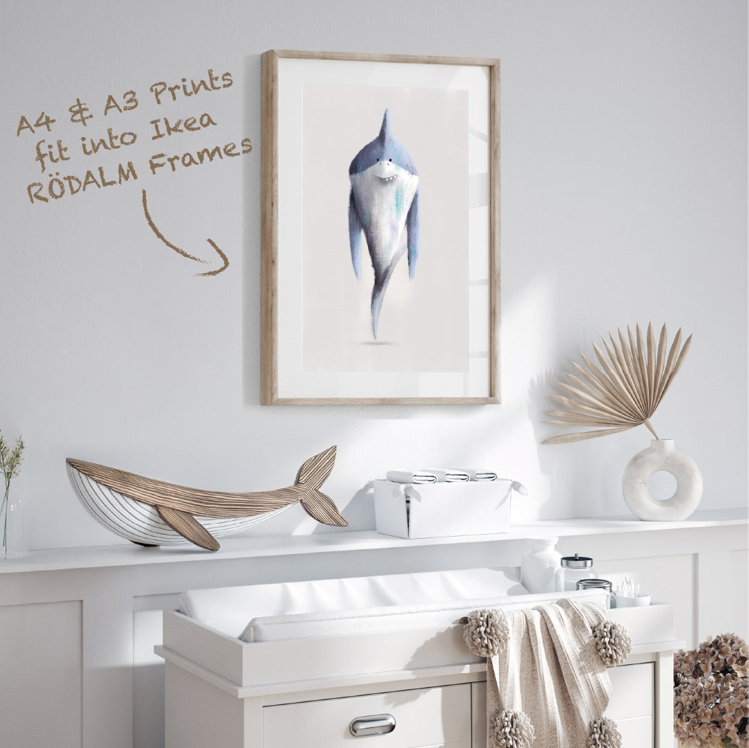 Shark Sea-life Nursery Print
