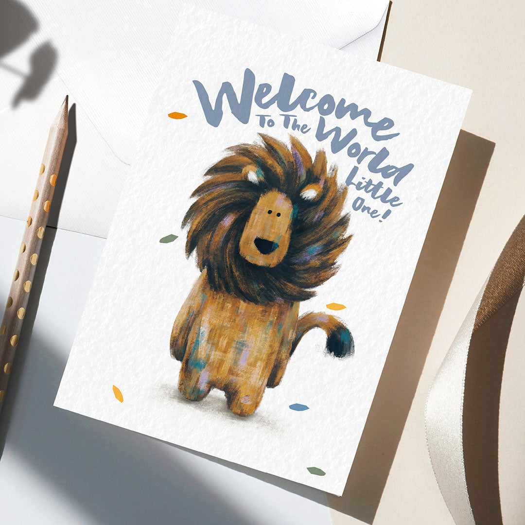Welcome to the World Lion Card
