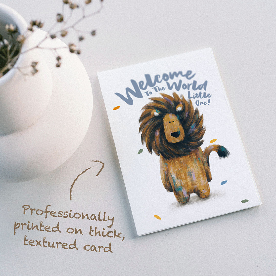Welcome to the World Lion Card