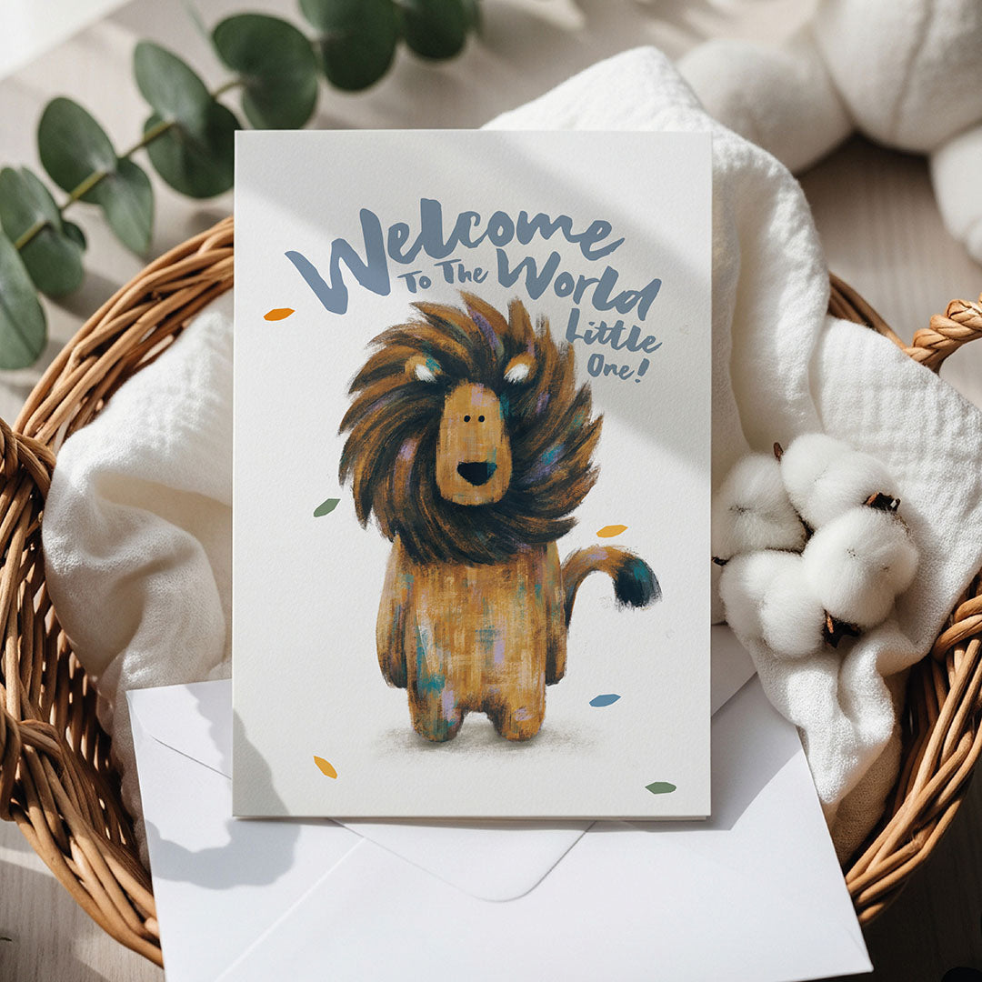 Welcome to the World Lion Card