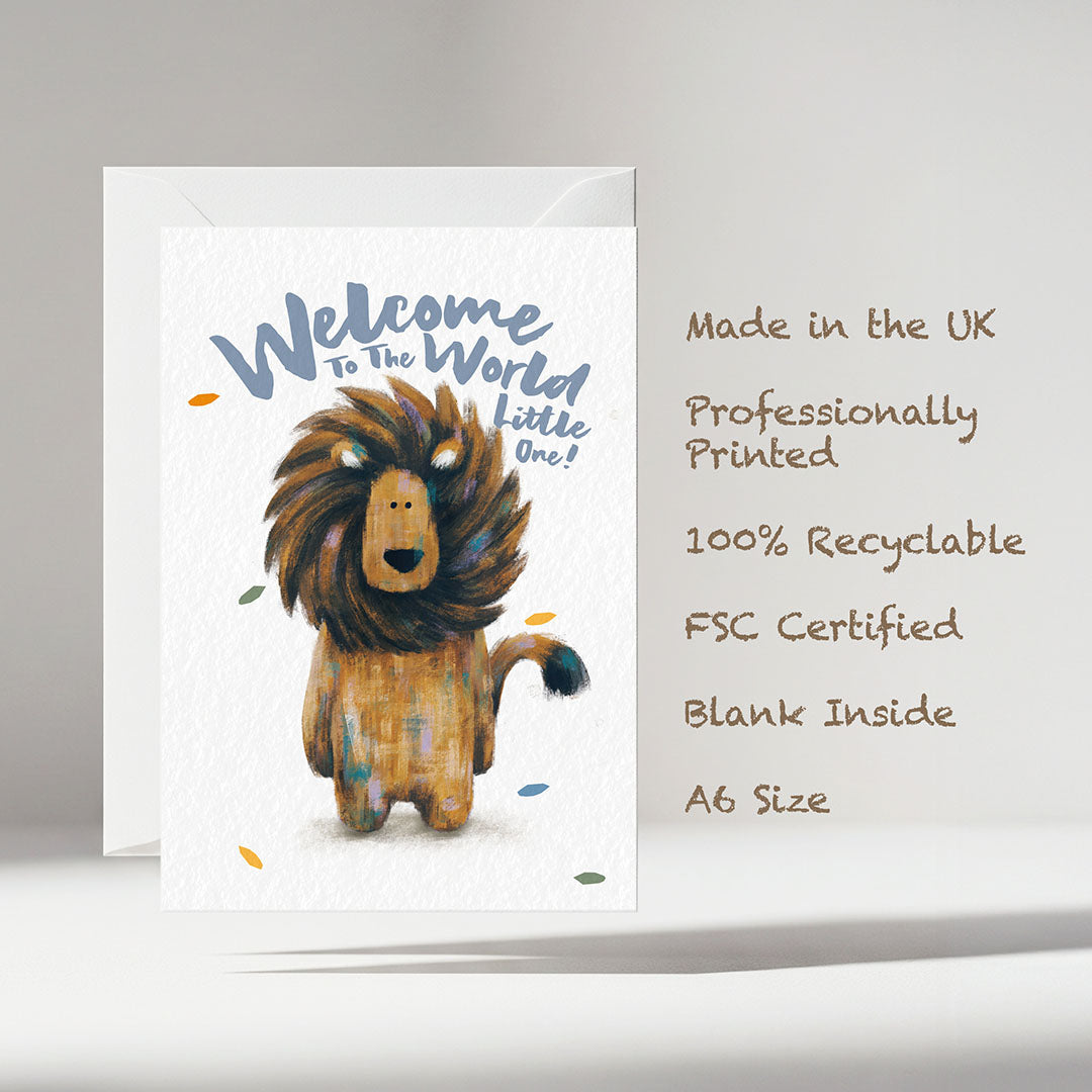 Welcome to the World Lion Card
