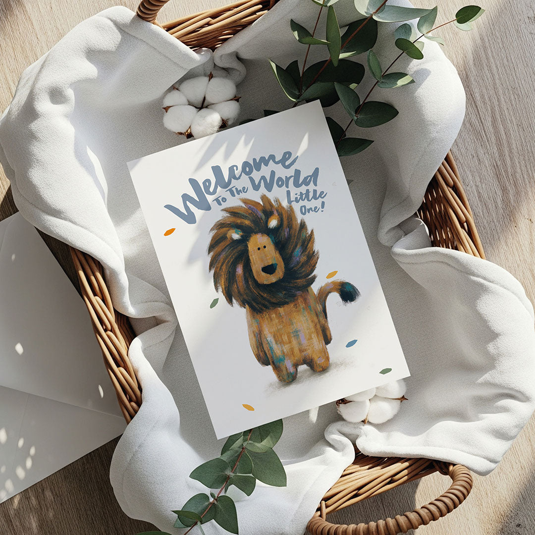 Welcome to the World Lion Card