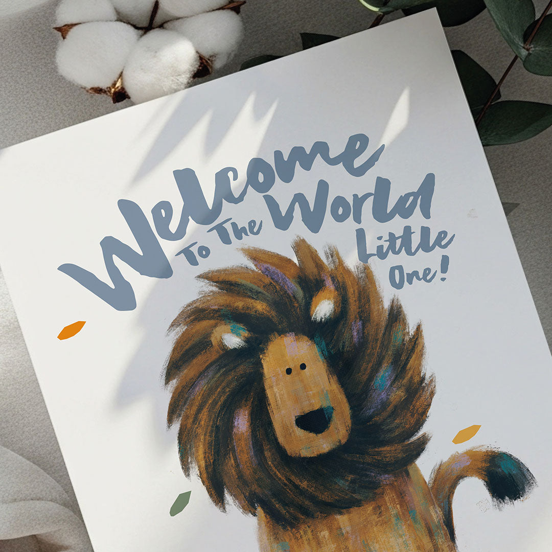 Welcome to the World Lion Card