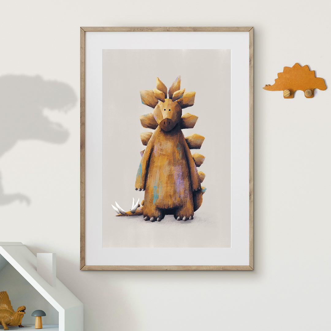 Fiver Friday - Stegosaurus Dinosaur Nursery Print A4