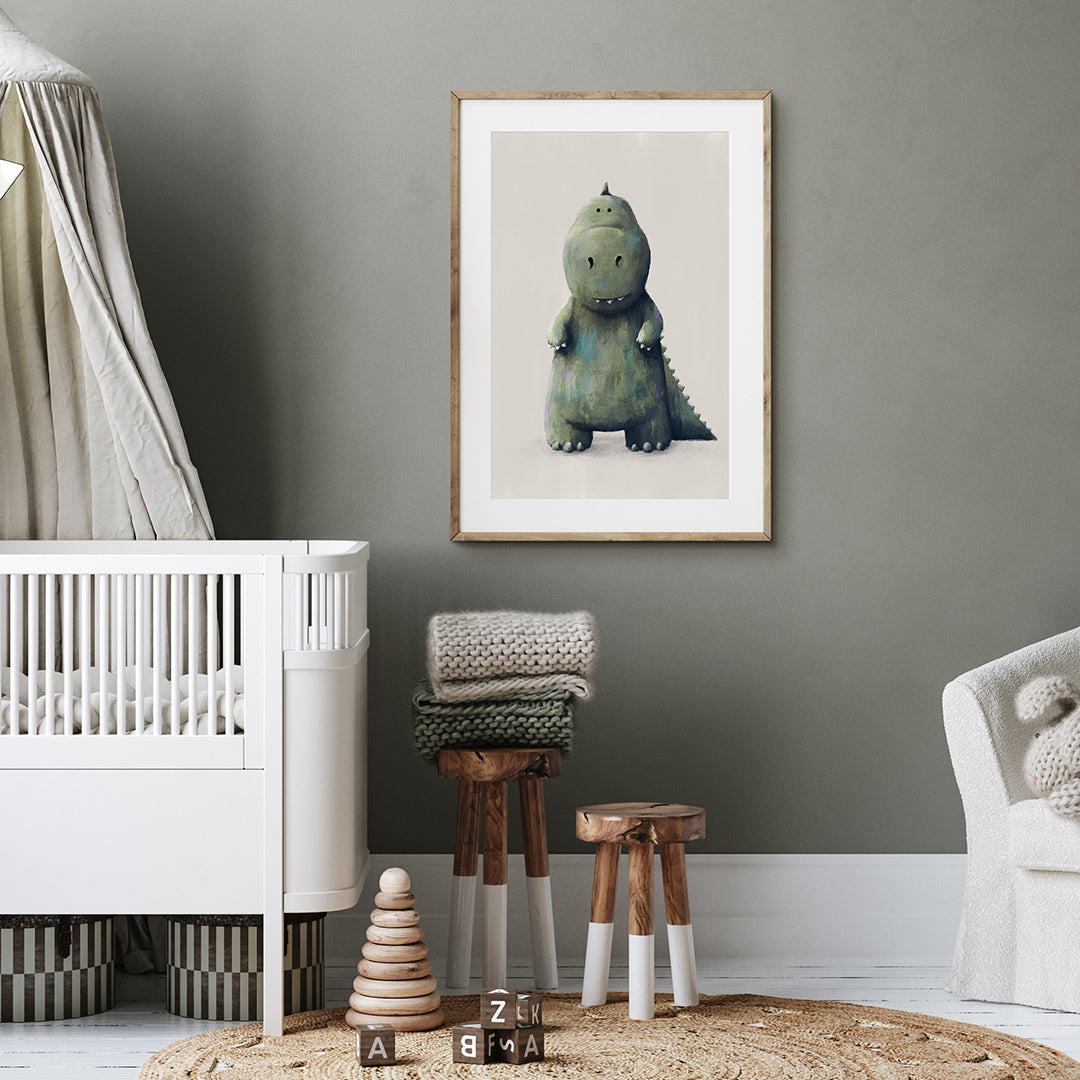 Fiver Friday - T-Rex Dinosaur Nursery Print A4