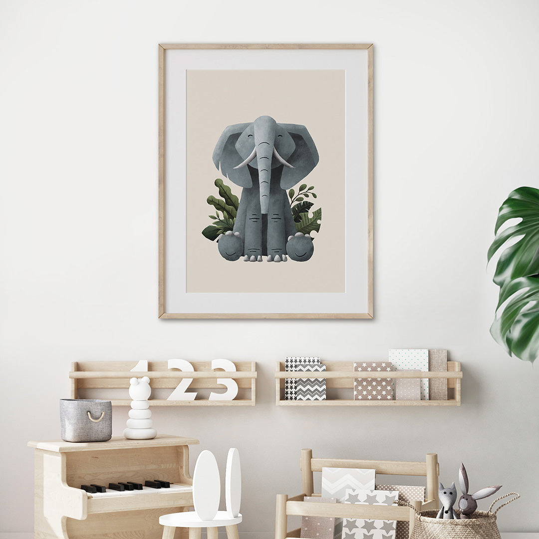 Scandi Safari Animals Nursery Prints Set of 4