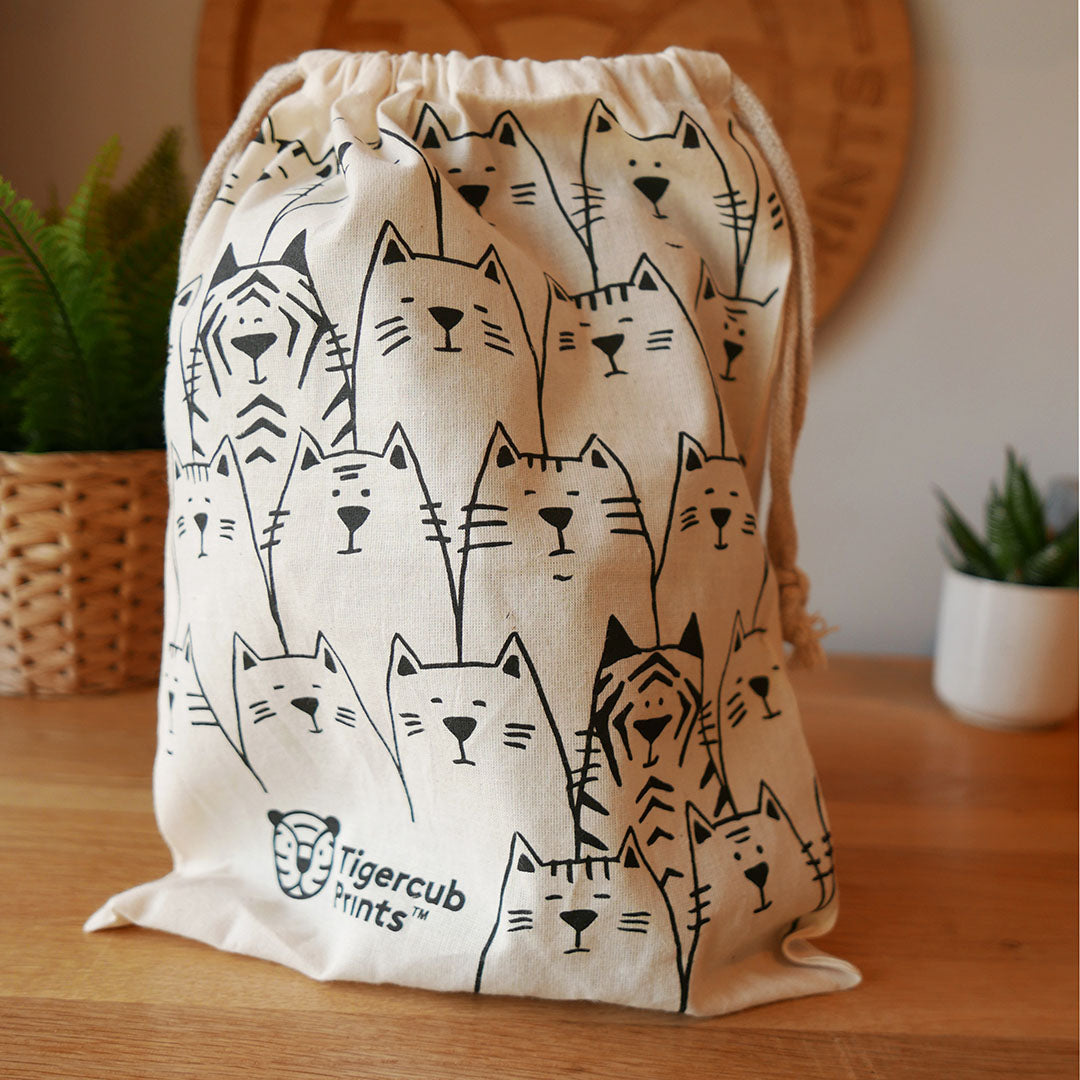 Drawstring Bag - Kittens & Tigers