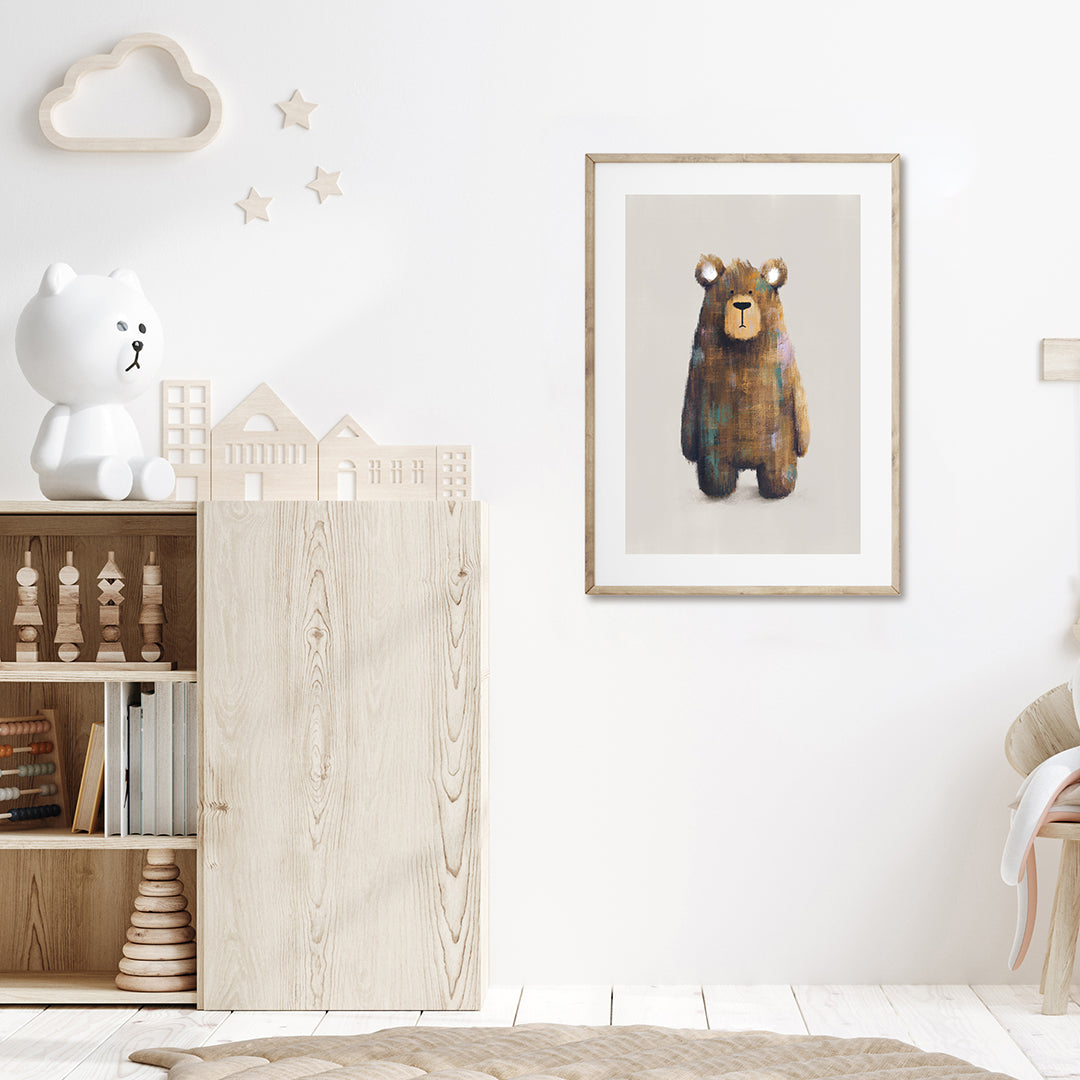 Fiver Friday - Bear Woodland Nursery Print A4