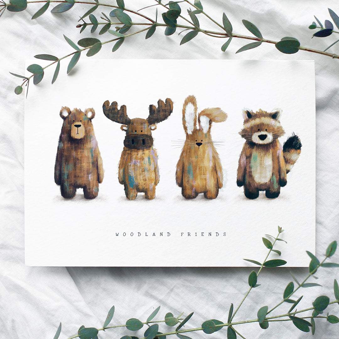 A woodland themed Children's Greetings Card - The perfect Newborn, Birthday or Baby Shower Card