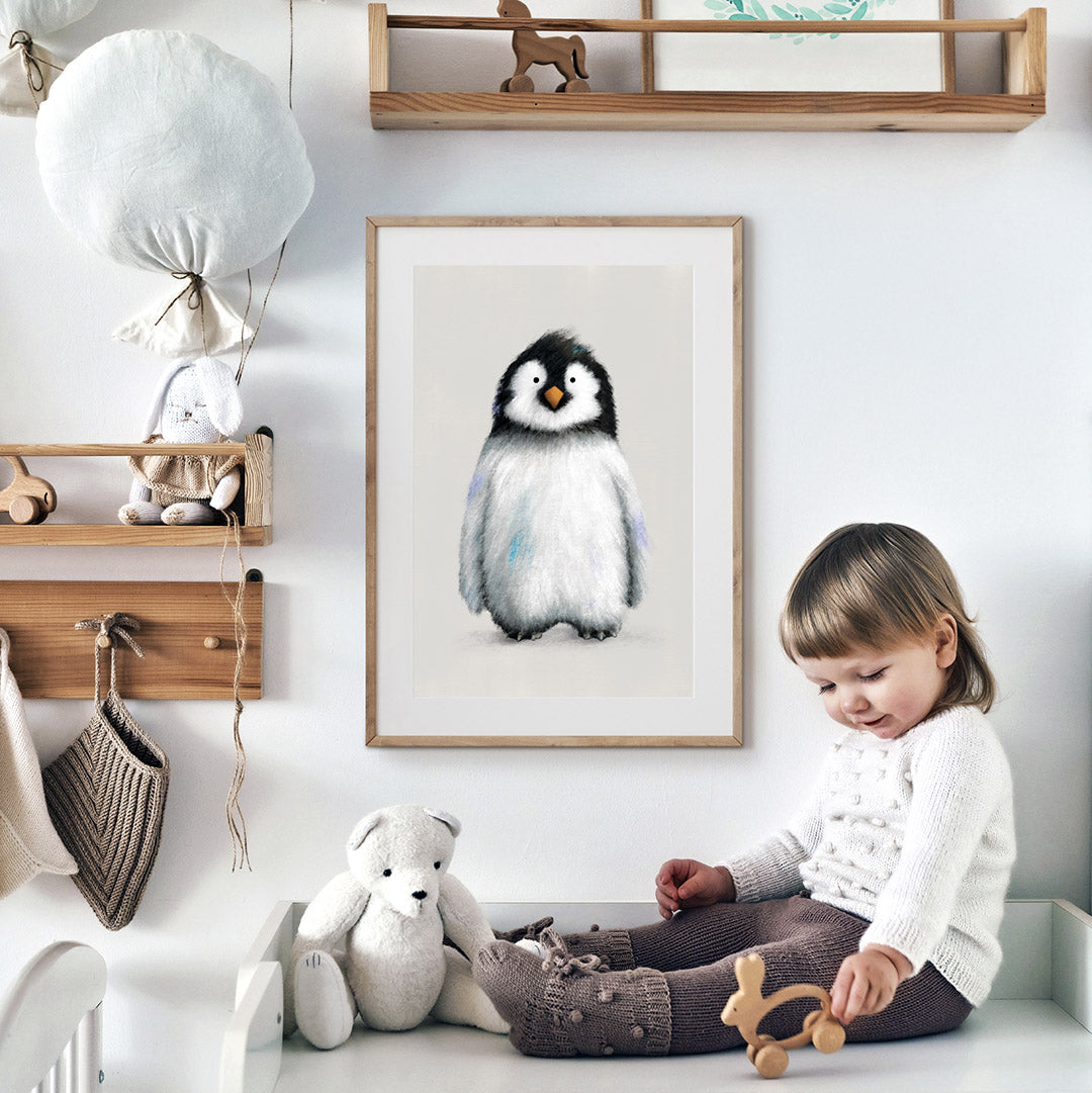 Baby Penguin Nursery Print