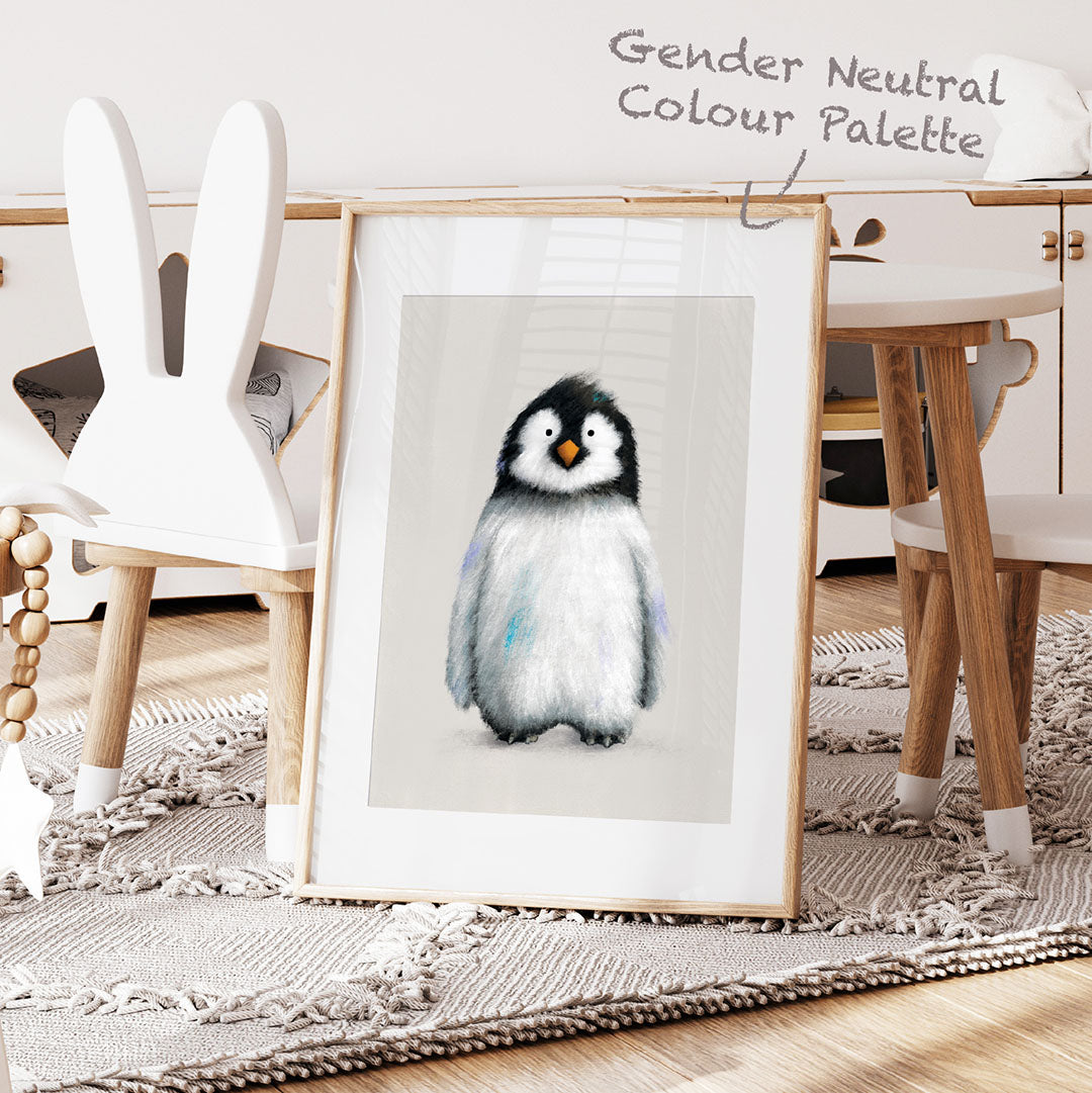 Baby Penguin Nursery Print