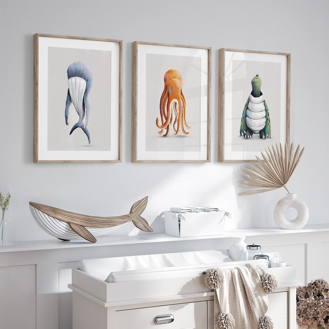 Under the Sea Nursery Prints Set of 3