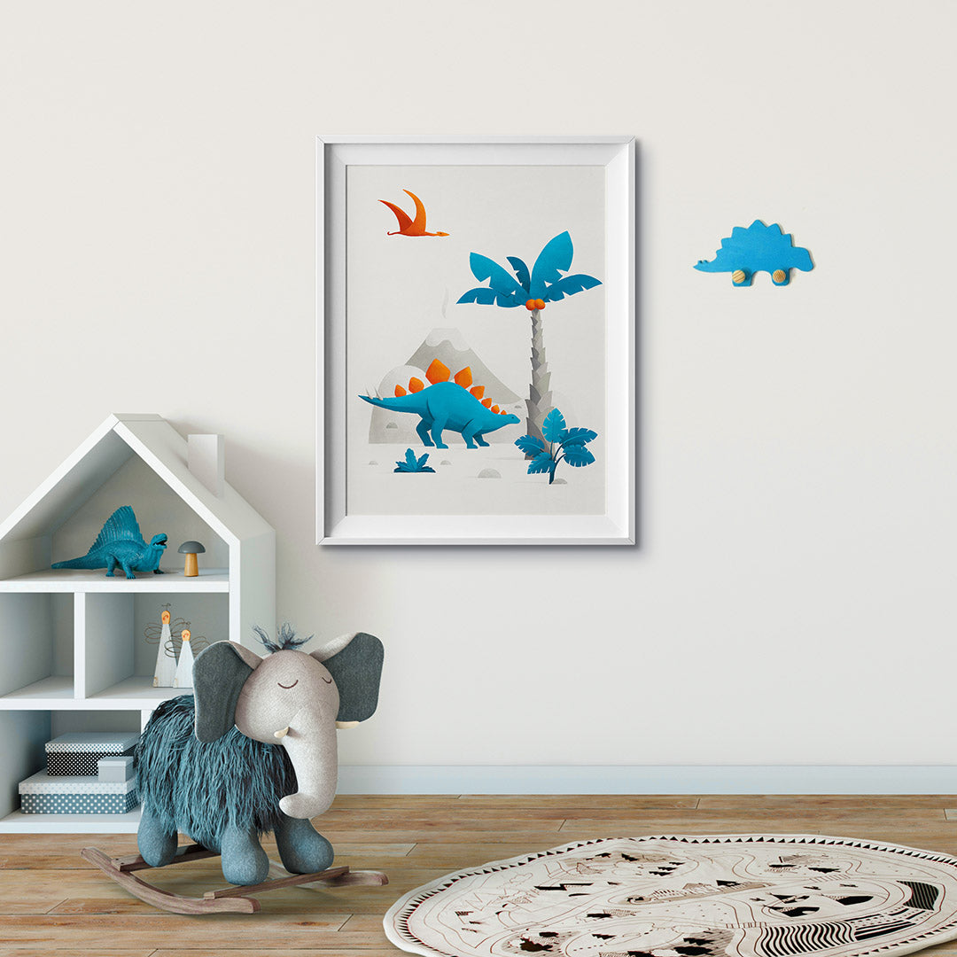 Scandi Dinosaur Nursery Print